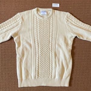 Men’s Medium Tall Cream Knit Sweater (Old Navy) NWT